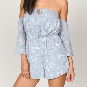 Tobi Blue Floral Romper - XS